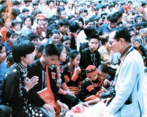 northern thailand hilltribes - jeffrey warner - King Rama IX visits with hilltribe people
