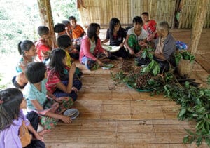 northern thailand hilltribes - jeffrey warner - traditional medicine man teaching youth - indigenous knowledge