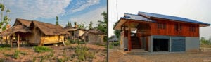 northern thailand hilltribes - jeffrey warner - nam bor noi karen village - development - houses changed with development